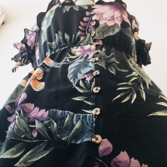 American Eagle Off Shoulder Long Floral Dress - Picture 4 of 6